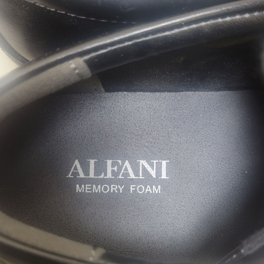 Alfani 8‎ Dress Shoes Andrew Black Faux-Leather Plain Toe Lace Up Men - Picture 7 of 12